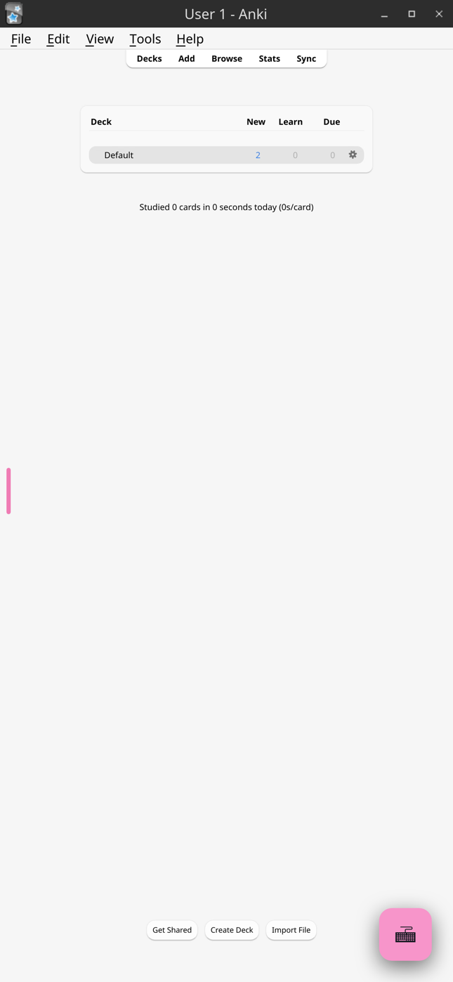 The deck list on a phone's browser, fitted to its width; the side menu's keyboard button in the corner